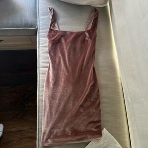 Blush velvet dress